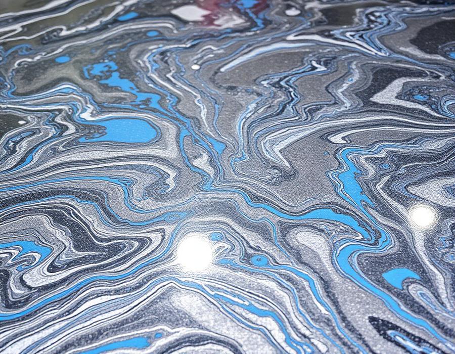 Metallic epoxy finish